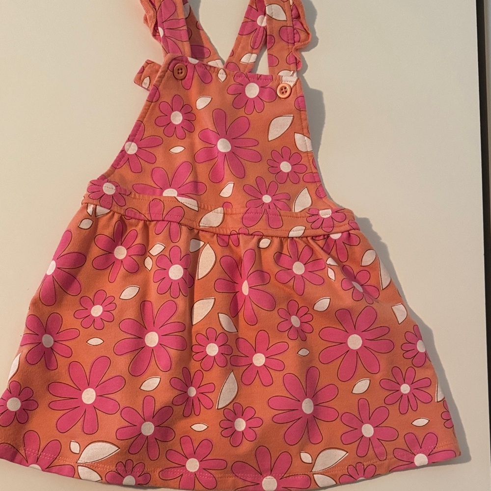 Vibrant Floral Pinafore Dress
